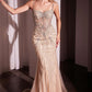 Ladivine CD766 Dress Fitted Pearl & Crystal Prom Gown