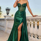 Ladivine CD773 Dress Strapless Crystal Satin Gown