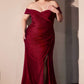 Ladivine CD790C Dress Off the Shoulder Stretch Spandex Curve Gown