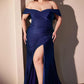 Ladivine CD790C Dress Off the Shoulder Stretch Spandex Curve Gown