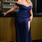 Ladivine CD790C Dress Off the Shoulder Stretch Spandex Curve Gown