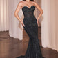 Ladivine CD794 Dress Strapless Sweetheart Crystal Fitted Gown
