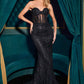 Ladivine CD794 Dress Strapless Sweetheart Crystal Fitted Gown