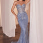 Ladivine CD794 Dress Strapless Sweetheart Crystal Fitted Gown
