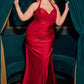Ladivine CD796C Dress Stretch Satin Halter Fitted Curve Gown