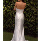 Ladivine CD797W Dress Strapless Sweetheart Satin Wedding Gown