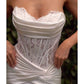 Ladivine CD797W Dress Strapless Sweetheart Satin Wedding Gown