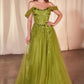Ladivine CD799 Long Off The Shoulder A-Line Ball Gown