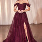 Ladivine CD799 Long Off The Shoulder A-Line Ball Gown