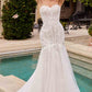 Ladivine CD858W Long Strapless Mermaid Dress Removable Sleeves
