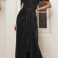 Ladivine CD878 Floor Length Off the Shoulder Glitter Gown