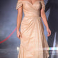 Ladivine CD878 Floor Length Off the Shoulder Glitter Gown
