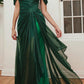 Ladivine CD878 Floor Length Off the Shoulder Glitter Gown