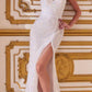 Ladivine CD884 Long One Shoulder Sequin Gown with Slit