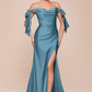 Cinderella Divine CD943C Long Fitted Stretch Jersey Formal Dress Off Shoulder