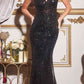 Cinderella Divine CD990 Floor Length Fitted Evening Gown