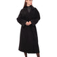 Leroy Classic Wraparound Wool Blend Overcoat in Black
