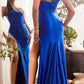 Ladivine CDS449 Long Beaded Off the Shoulder Fringe Beads Evening Gown