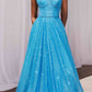 Ladivine CDS483 Long A-Line Sweetheart Glitter Ball Gown