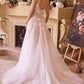 Ladivine CDS498W Lace Appliqued A-Line Tulle Wedding Dress