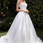 Ladivine CDS512W Dress Strapless Satin Bridal A-Line Ball Gown
