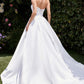 Ladivine CDS512W Dress Strapless Satin Bridal A-Line Ball Gown