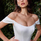 Ladivine CDS513W Dress Off the Shoulder Soft Satin Bridal Ball Gown