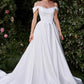 Ladivine CDS513W Dress Off the Shoulder Soft Satin Bridal Ball Gown