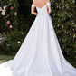 Ladivine CDS513W Dress Off the Shoulder Soft Satin Bridal Ball Gown