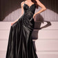 Ladivine CDS524 Dress Fitted Satin & Lace Evening Gown