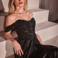 Ladivine CDS525 Dress Off The Shoulder Lace & Satin A-Line Prom Gown