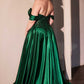 Ladivine CDS525 Dress Off The Shoulder Lace & Satin A-Line Prom Gown