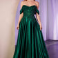 Ladivine CDS525 Dress Off The Shoulder Lace & Satin A-Line Prom Gown
