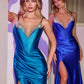 Ladivine CDS528 Dress Crystal Edged Fitted Satin Gown