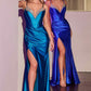Ladivine CDS528 Dress Crystal Edged Fitted Satin Gown