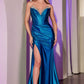 Ladivine CDS528 Dress Crystal Edged Fitted Satin Gown