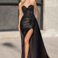 Ladivine CDS530 Strapless Sweetheart Fitted Satin Prom Dress