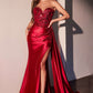 Ladivine CDS530 Strapless Sweetheart Fitted Satin Prom Dress