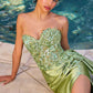 Ladivine CDS530 Strapless Sweetheart Fitted Satin Prom Dress
