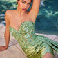 Ladivine CDS530 Strapless Sweetheart Fitted Satin Prom Dress
