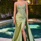 Ladivine CDS530 Strapless Sweetheart Fitted Satin Prom Dress