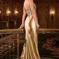 Ladivine CDS546 Strapless Fitted Stretch Satin Corset Bodice Evening Gown