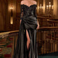 Ladivine CDS549 Mother of the Bride Fitted Gown Off Shoulder