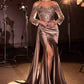 Ladivine CDS549 Mother of the Bride Fitted Gown Off Shoulder