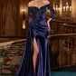 Ladivine CDS549 Mother of the Bride Fitted Gown Off Shoulder