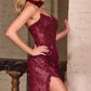 Ladivine CDS550 Fit and Flare Strapless Matching Chocker Evening Gown