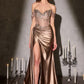 Ladivine CDS554 Opulent Off Shoulder Sparkle Fitted Gown