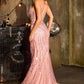 Ladivine CDS557 Fully Embellished Show Stopper Fitted Mermaid Gown