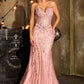 Ladivine CDS557 Fully Embellished Show Stopper Fitted Mermaid Gown