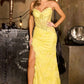 Ladivine CDS560 Ethereal Fitted Lace Strapless Evening Gown